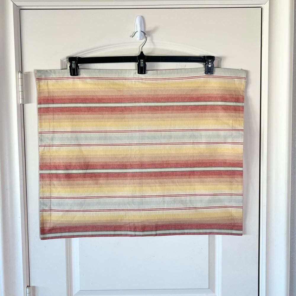 Vintage Nautica Standard Pillow Sham Red Multicolor Striped 100% Cotton